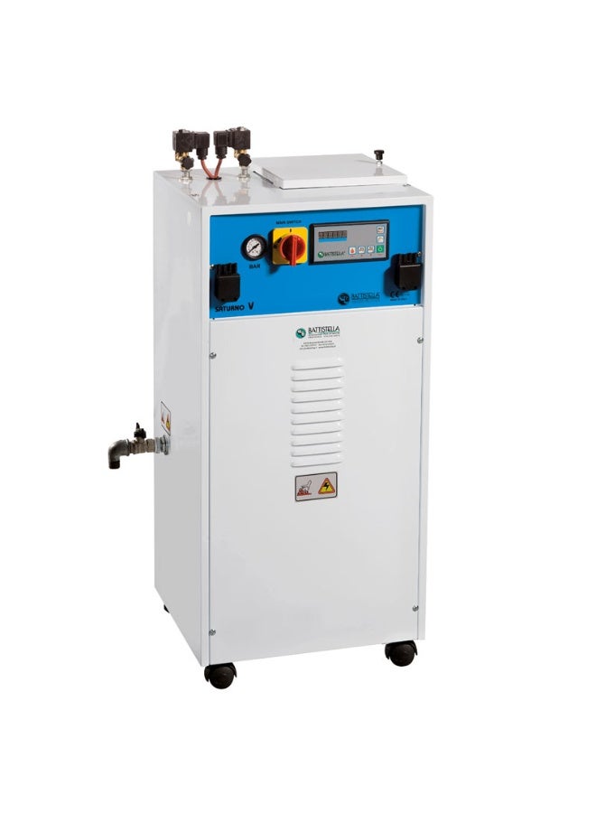 Battistella Saturno V ECO Automatic Steam Generator with 7L Stainless Steel Boiler, 2 EOS PRO 900W Professional Steam Irons & 10L Water Tank - Image 2