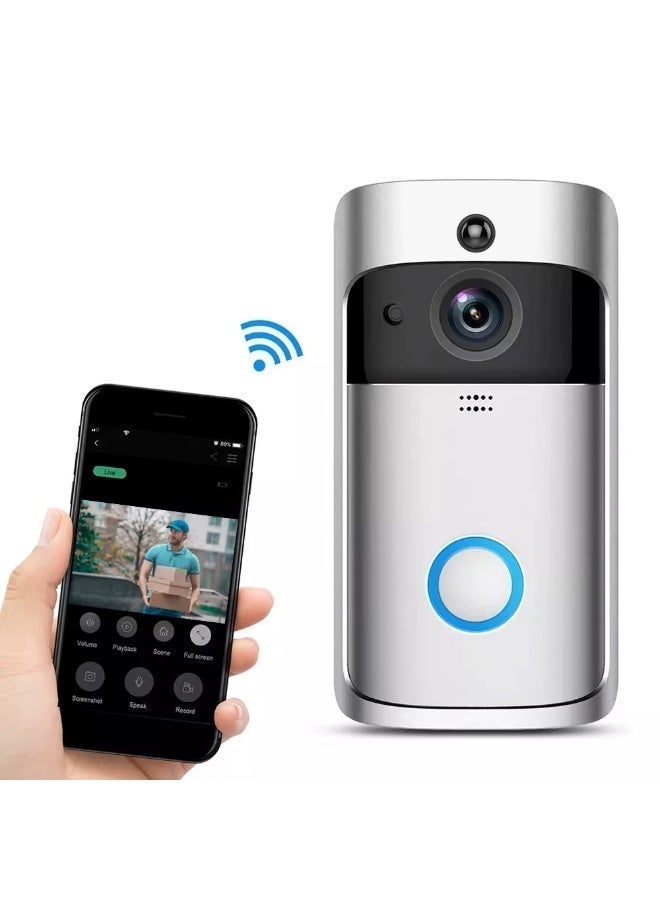 V5 Smart Video Doorbell (Wi-Fi) 720P HD: Protect Your Home with Two-Way Audio and Night Vision - Image 1