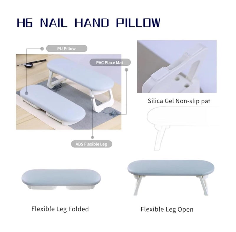 Brille Bee Professional Nail Arm Rest Manicure Hand Rest Nail Hand Rest Stand Nail Cushion for Nail Technicians stand  - Image 4