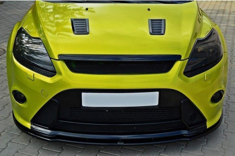 GSRECY Universal Hood Vent Scoop Kit Air Flow Intake Louvers Hood Trim Cover Compatible with Focus RS ST MK2 Style (Carbon Fiber Look) - Image 3