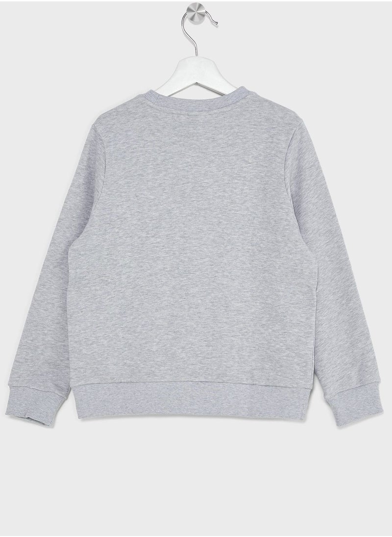 LACOSTE - Kids Logo Crew Neck Sweatshirt - Image 1