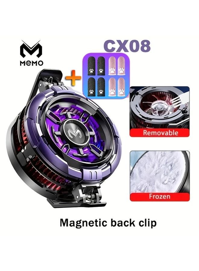 MeMo CX08 Phone Cooler Semiconductor Magnetic Back Clip RGB Lights 5V 9V 3A - Image 4