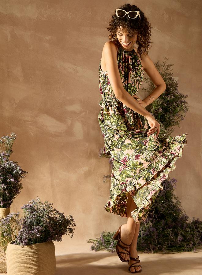 Kassually Floral Halter Dress - Image 2