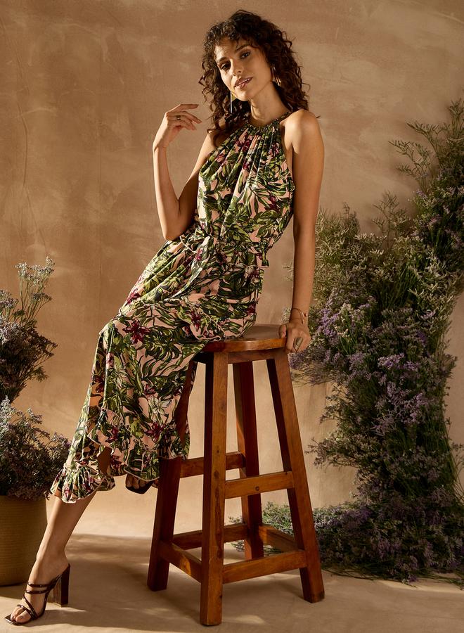 Kassually Floral Halter Dress - Image 5