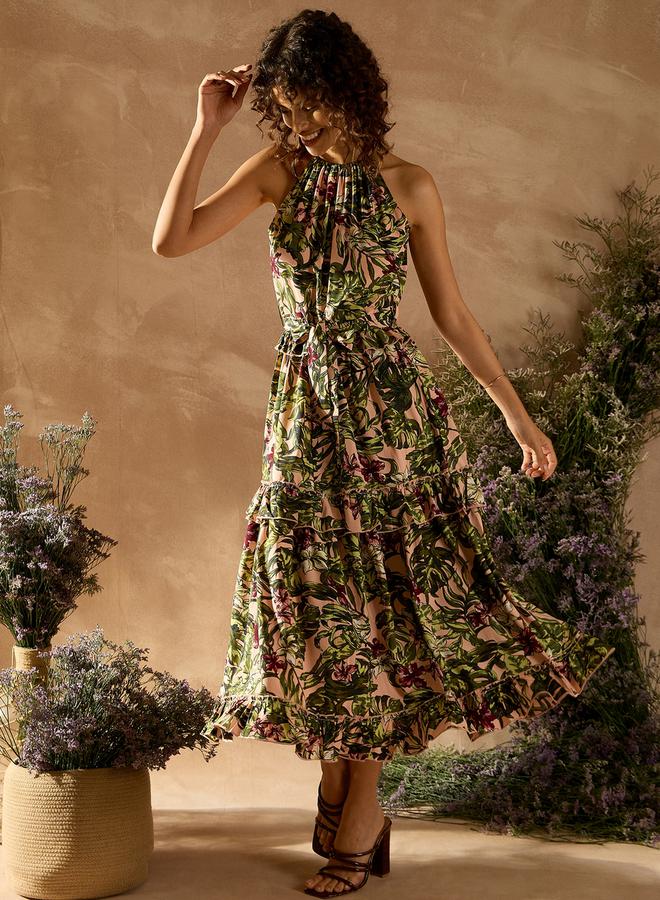 Kassually Floral Halter Dress - Image 3