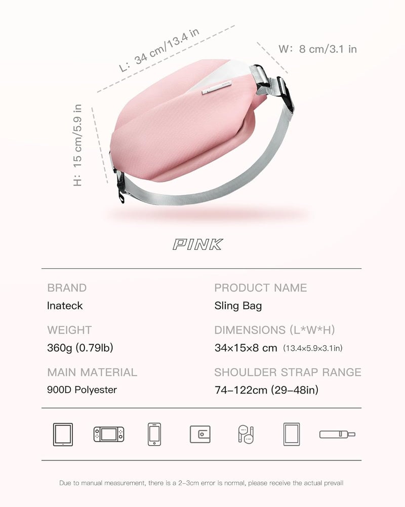 Inateck Sling Bag, Crossbody Bag for Men and Women, Water-resistant Shoulder Bag - Image 2