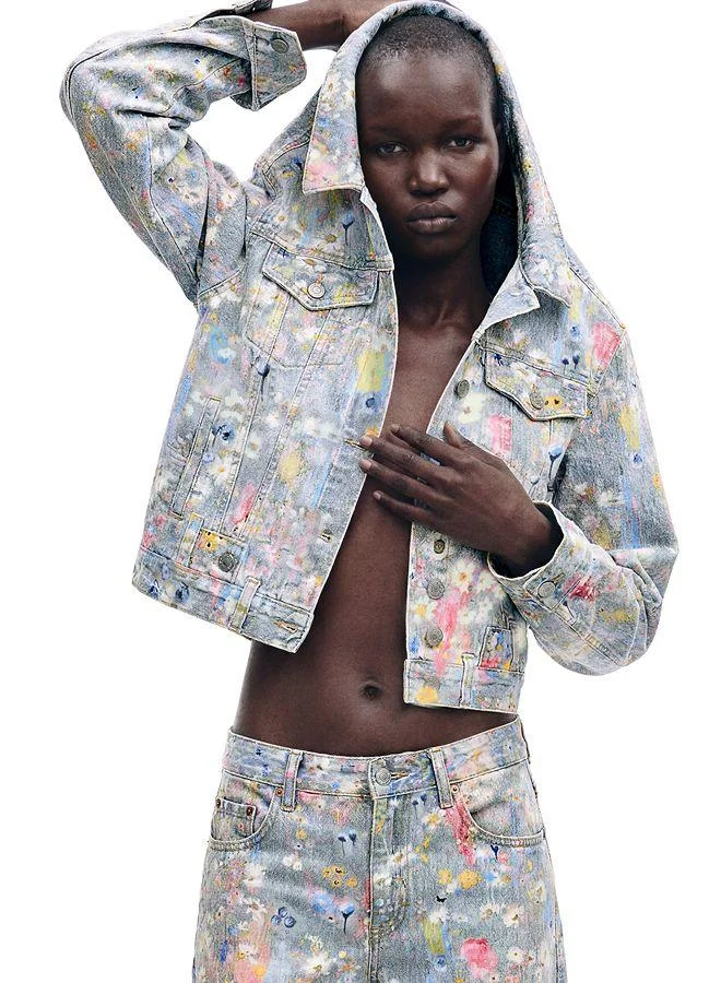 Printed Denim Jacket