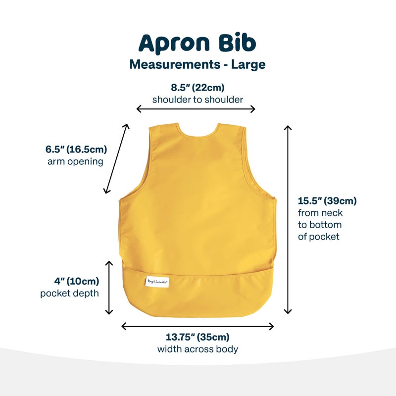 Tiny Twinkle Mess Proof Baby Bibs | 2 Pack Waterproof Toddler Bib for Eating | Baby Apron for Feeding, Machine Washable, Perfect Shower Gift (Taupe Dandelion, 6â€“24M) - Image 5