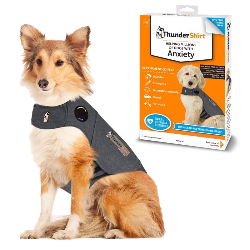 ThunderShirt for Dogs, Large, Heather Gray Classic - Dog Anxiety Relief Calming Vest - Image 1