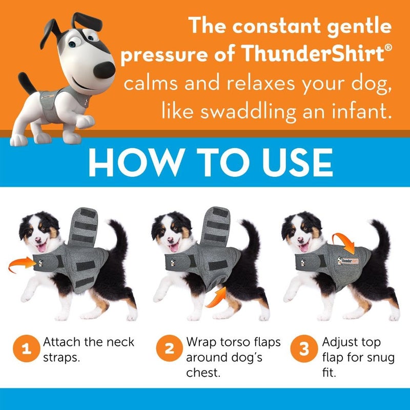 ThunderShirt for Dogs, Large, Heather Gray Classic - Dog Anxiety Relief Calming Vest - Image 5