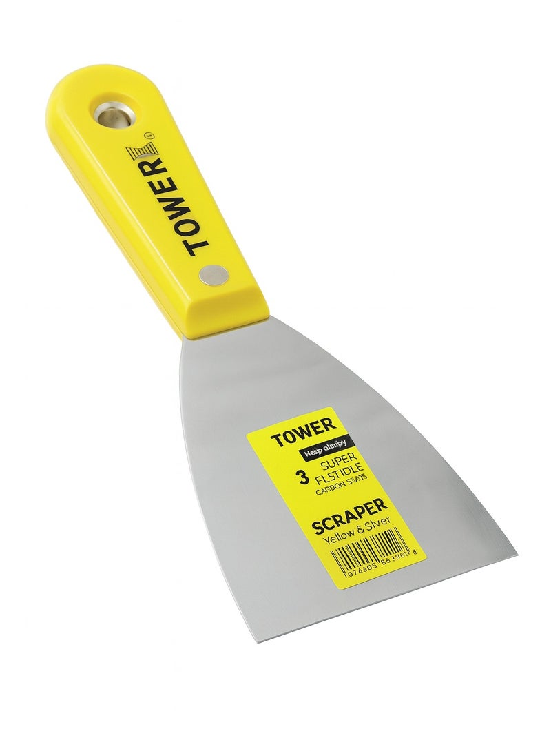 Tower سكين مفصل مرن للجص، الأسمنت، الجدران الجافة مع مقبض مريح، سكين تعبئة، مكشطة إزالة الطلاء، بناء قوي ودائم للتزيين، التشطيب، التجبير، التعبئة، 3 بوصة - Image 3