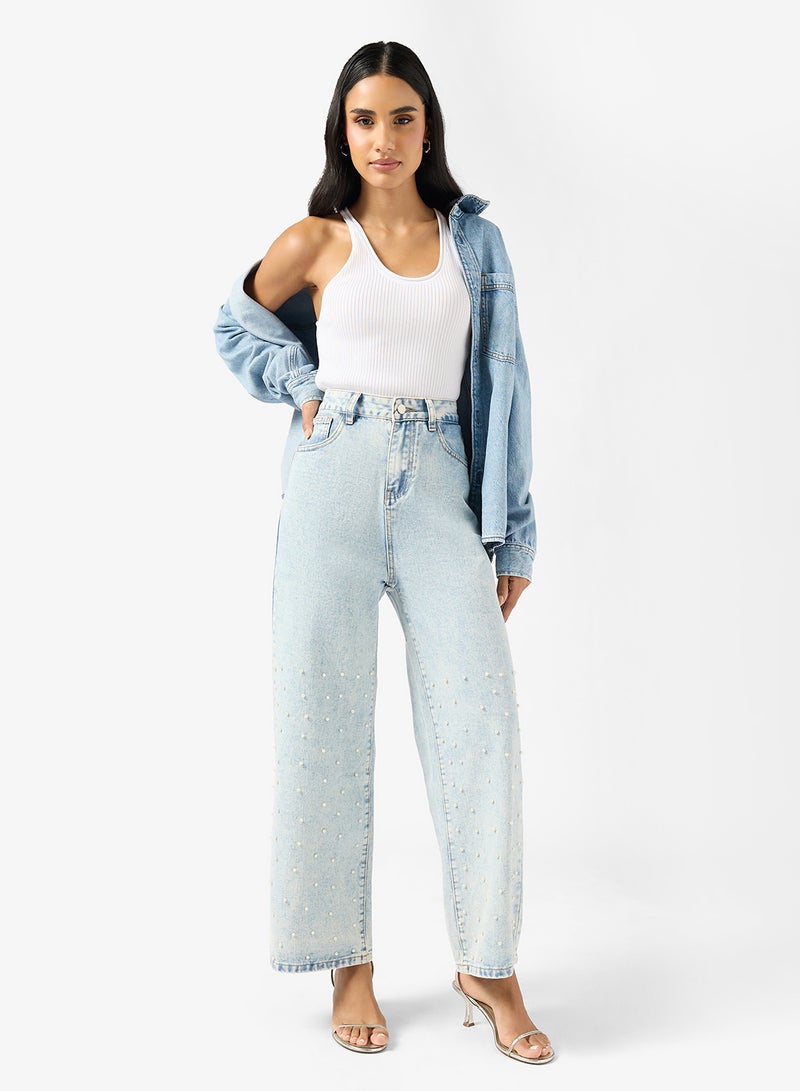 جينجر جينز مستقيم مزين بالكريستال - Image 2