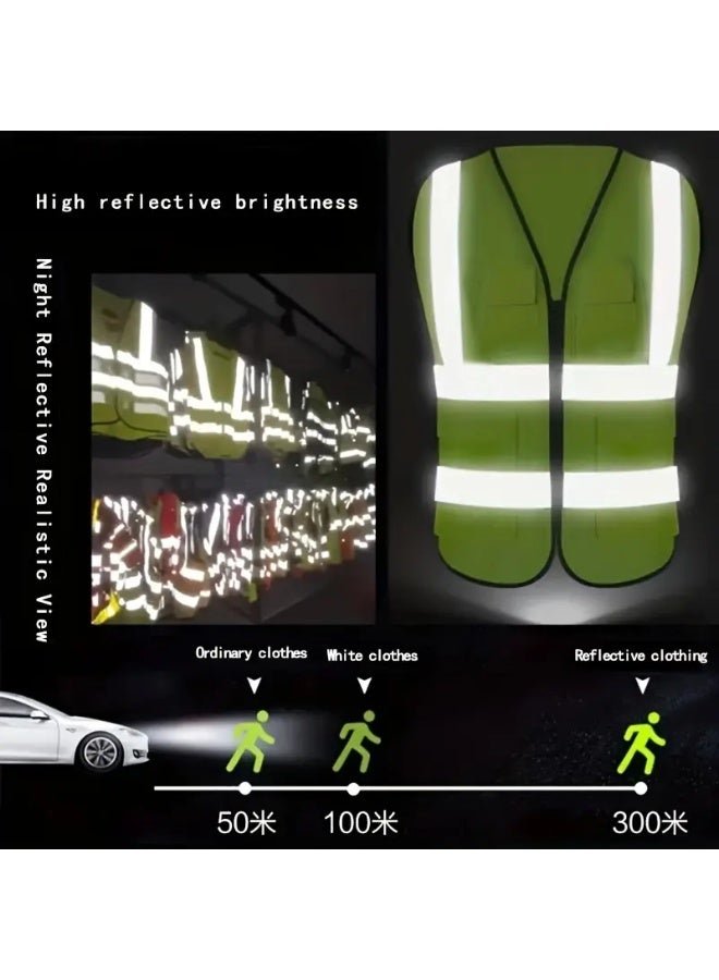 Vaultex High-Visibility Reflective Safety Jacket with 4 Pockets - Image 4