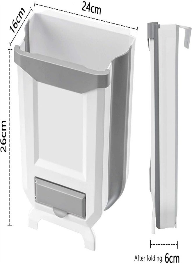 joyzzz Hanging 9L Foldable Kitchen Trash Can, Suitable for Cabinets, Kitchens, Bedrooms, and Bathrooms  - Image 2