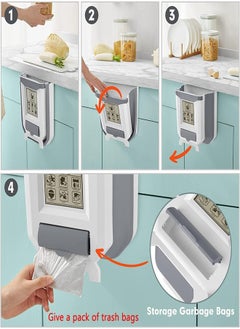 joyzzz Hanging 9L Foldable Kitchen Trash Can, Suitable for Cabinets, Kitchens, Bedrooms, and Bathrooms  - Image 3