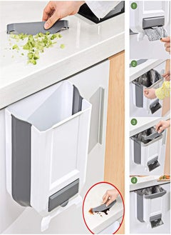joyzzz Hanging 9L Foldable Kitchen Trash Can, Suitable for Cabinets, Kitchens, Bedrooms, and Bathrooms  - Image 5