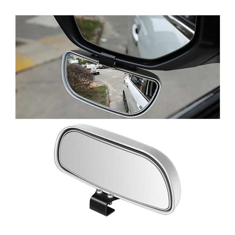 Mandark Car Blind Spot Mirror Rectangle HD Glass Convex Vehicle Rearview Mirror Wide Angle Adjustible Auto Exterior Blindspot Side View Mirror Universal for SUV Sedan Truck Silver