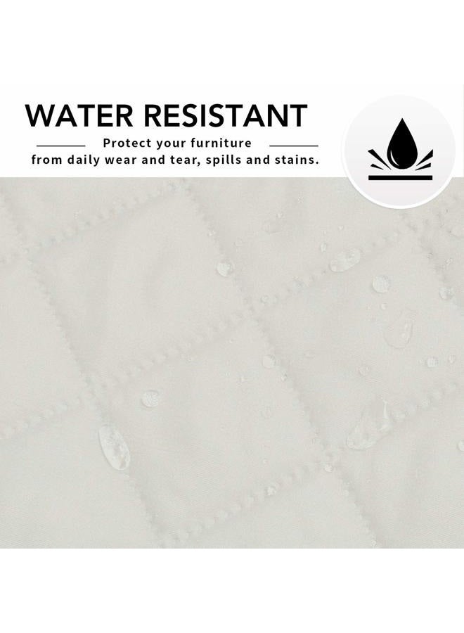 Easy-Going Sofa Slipcover Reversible Sofa Cover Water Resistant Couch Cover with Foam Sticks Elastic Straps Furniture Protector for Pets Kids Children Dog Cat (Sofa, Ivory/Ivory) - Image 5