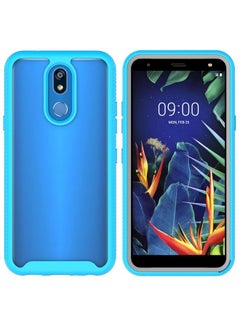 Case Cover For LG K40 Starry Sky Solid Color Series Shockproof PC + TPU Protective Case Light Blue