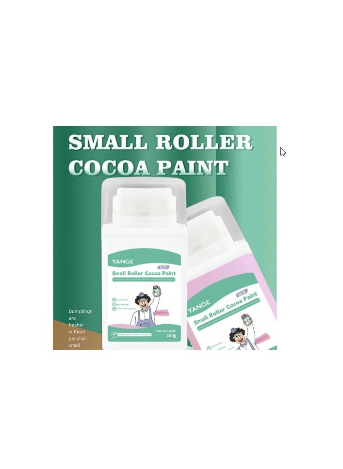 Diy Small Roller Wall Patching Brush, Small Roller Brush Wall Repair Tool, DIY Wall Repair Paste Roller, Small Rolling Brush Wall Latex Paint for Removal Wall Dirty Prints Graffiti,white 100g  - Image 2