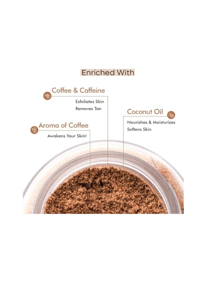 إم كافيين جموعة مقشر الوجه والجسم بالقهوة من الكافيين لإزالة السمرة | مقشر الديتان المقشر للبشرة الناعمة والناعمة | - Image 3