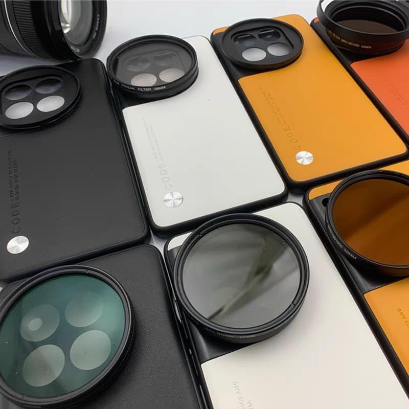 GetZget® Phone Case Compatible with Xiaomi 14 CIVI for 58mm Lens ND Filter Attachable Metal Slot Mobile Cover Accessories Including Lens Protective Cap(Lens Filter Not Included) (Black) - Image 5