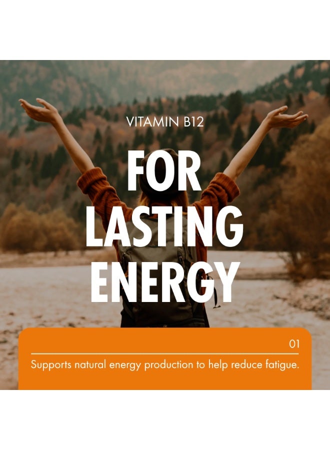 INCITE Vitamin B12 (1000mcg) reduces fatigue, boosts energy metabolism, and supports vitality. for a 12+ month supply. Made in the UK with high-quality ingredients ,400 tablets - Image 4