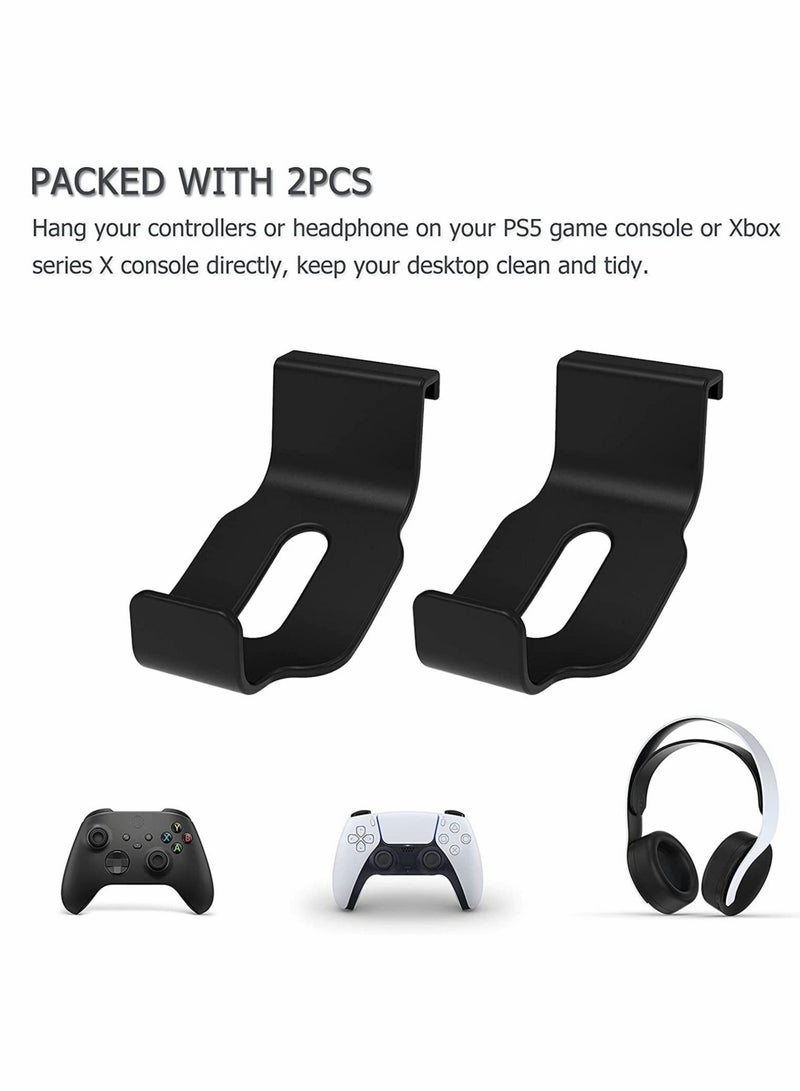 Captaintech Headphone Holder, Headset Hanger, No Screws No Adhesive Tape, for PS5, for Xbox (Black) - Image 2