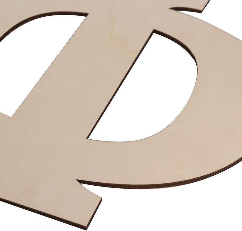 Focal20 Wooden Greek Letters, Unfinished 11 Inch Alphabet for DIY Crafts, Wood Letters Wooden Alphabets Letter Craft Pieces for DIY Display Decor (Φ) 12 Inch - Image 4