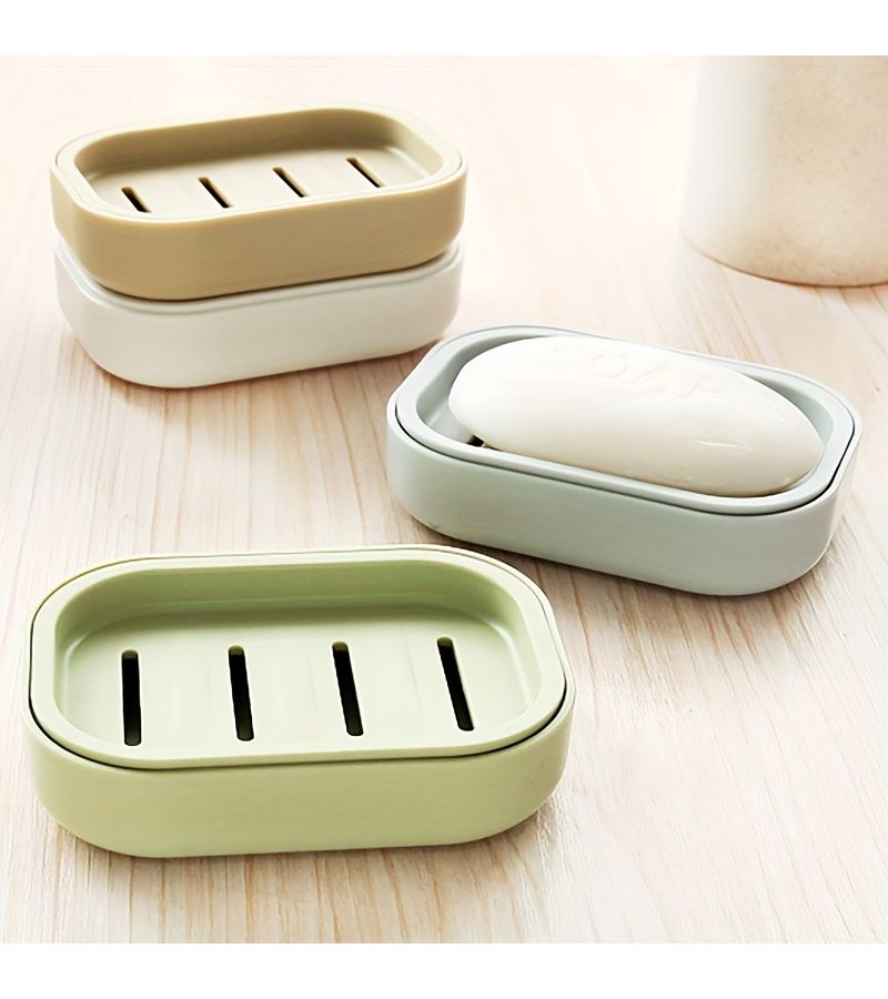 Blue Soap Dish With Automatic Drainage Easy Clean For Bathroom And Kitchen - Image 1