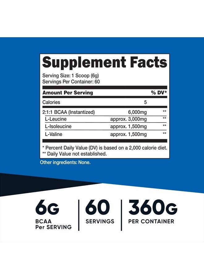 Nutricost نوتريكوست بي سي إيه إيه غير المنكهة، 12.9 أونصة - Image 4