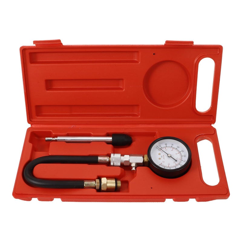 Cylinder Compression Tester Kit 3pcs Engine Pressure Gauge Automotive Tool - Image 2