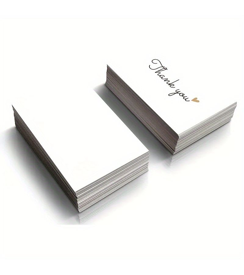 Thank You Cards 100pcs Glossy 3.5x2.1 Inches for Wedding Birthday Business Packaging - Image 5