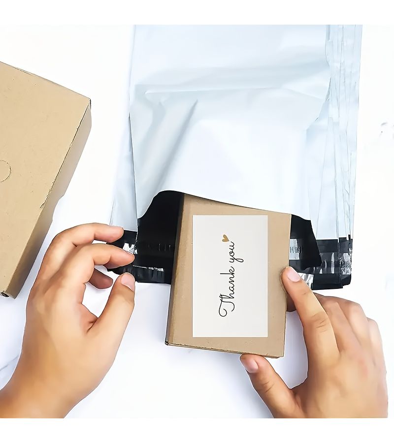 Thank You Cards 100pcs Glossy 3.5x2.1 Inches for Wedding Birthday Business Packaging - Image 4