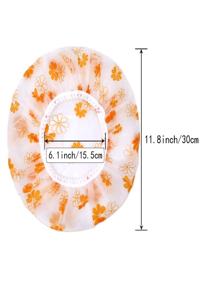 Ghelonadi Women Plastic Hats Reusable Bath Shower Caps Hair Double Waterproof Bathing Cap Multicolor (Free_Size) (Pack of 1) - Image 5