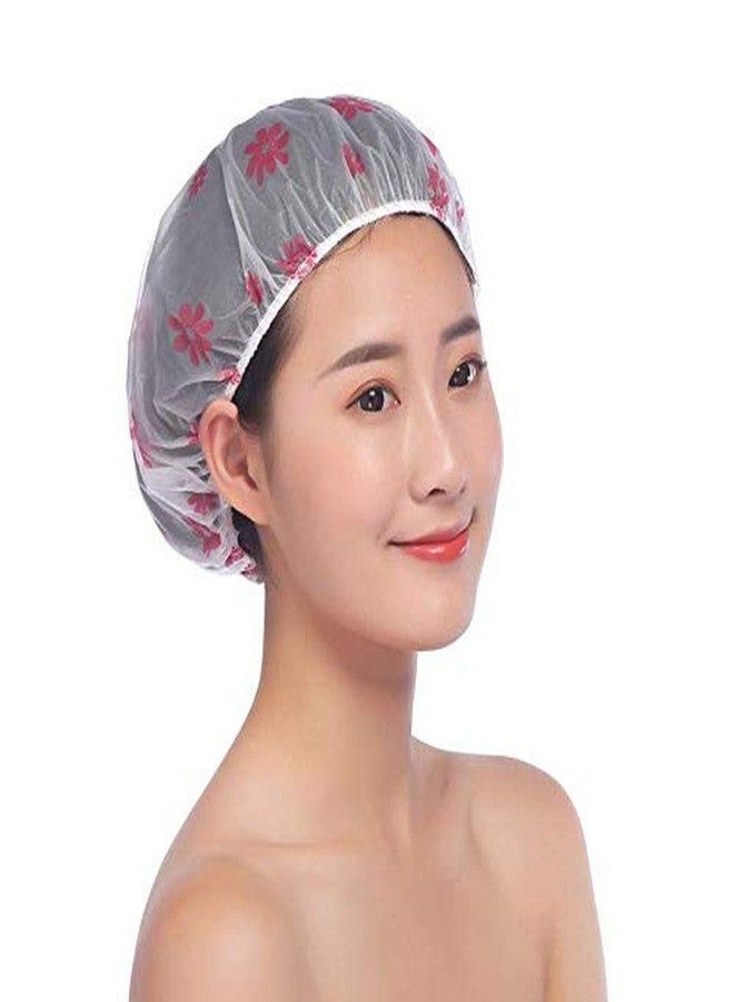 Ghelonadi Women Plastic Hats Reusable Bath Shower Caps Hair Double Waterproof Bathing Cap Multicolor (Free_Size) (Pack of 1) - Image 1