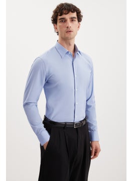 GRIMELANGE Sven Men's Blue Shirt  - Image 1