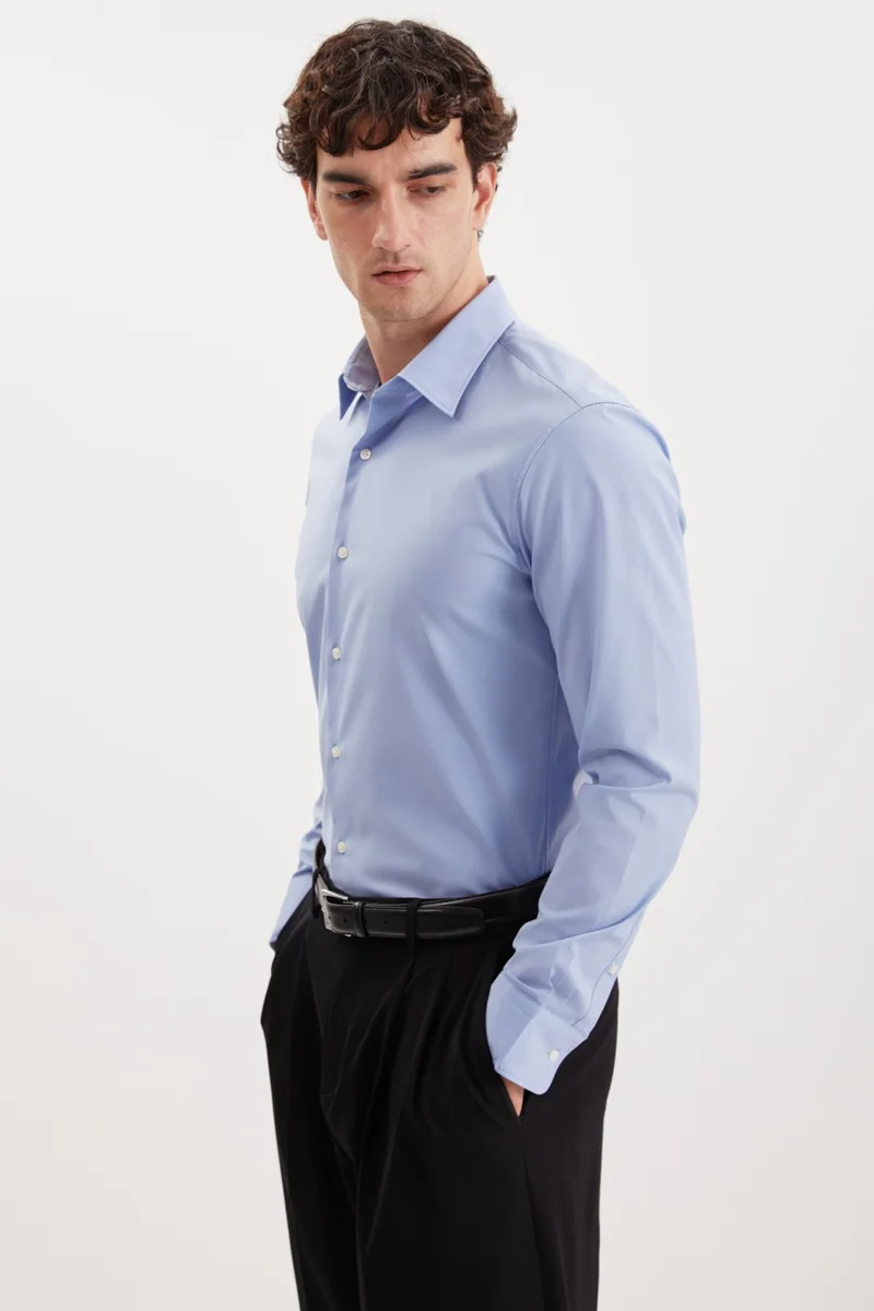GRIMELANGE Sven Men's Blue Shirt