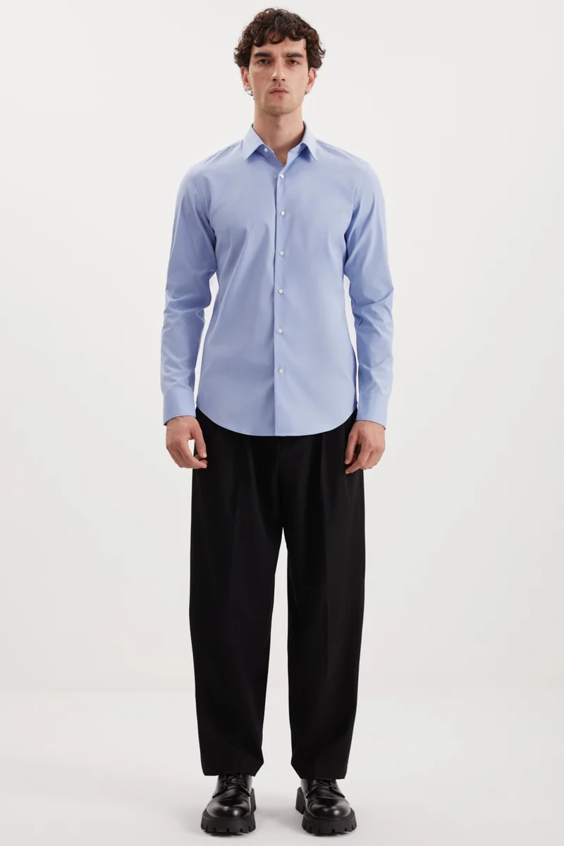 GRIMELANGE Sven Men's Blue Shirt