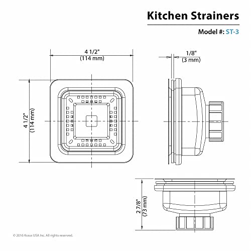KRAUS Stainless Steel Pax Strainer, ST-3 - Image 3