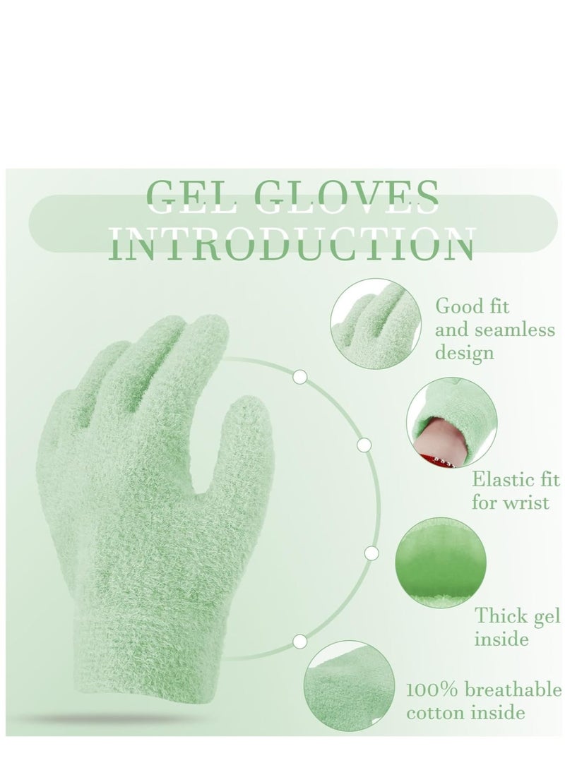 Zikra Moisturizing Glove and Sock, Gel Spa Moisturizing Therapy Sock Glove, Soften Repairing Dry Cracked, Hands Feet Skin Care, Effective in Repair Dry and Chapped Hands and Feet Skin Care - Image 2