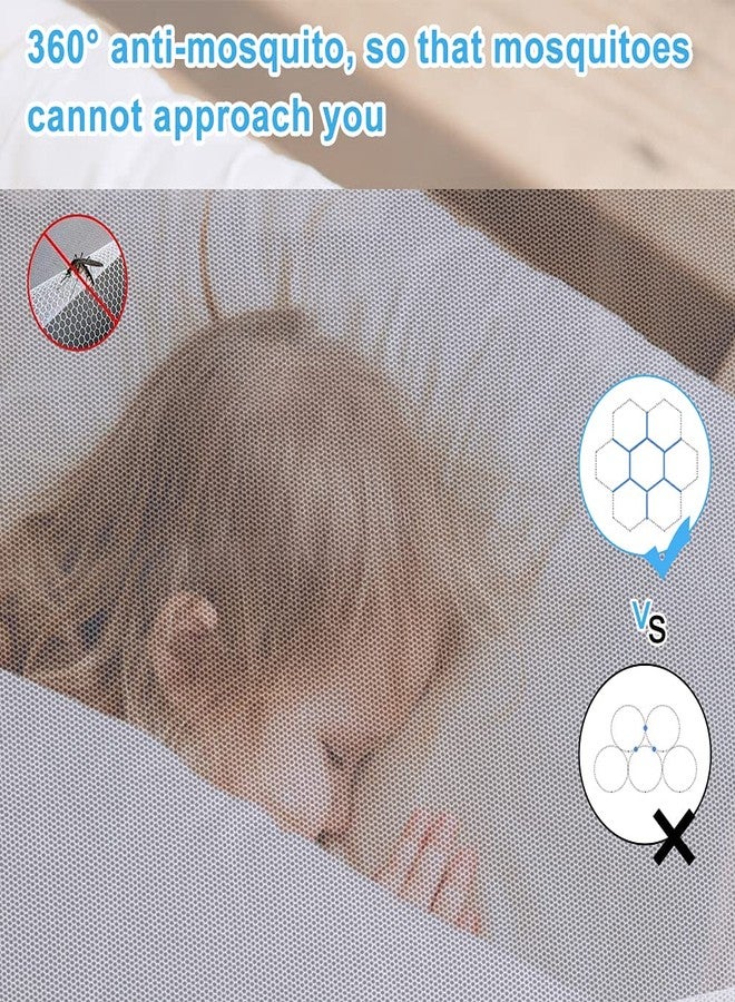 AMMER Pop-Up Mosquito Net Tent for Beds Portable Folding Design with Net Bottom for Baby Adults Trip (79 x71x59 inch) - Image 5