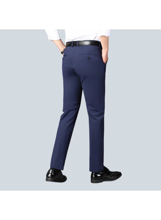Ayoupang Summer Lightweight Plus Size Ice Silk Business Commute Dress Pants For Men, Elastic Breathable Large Size Work Casual Trousers Long Pants For Chubby People - Image 5