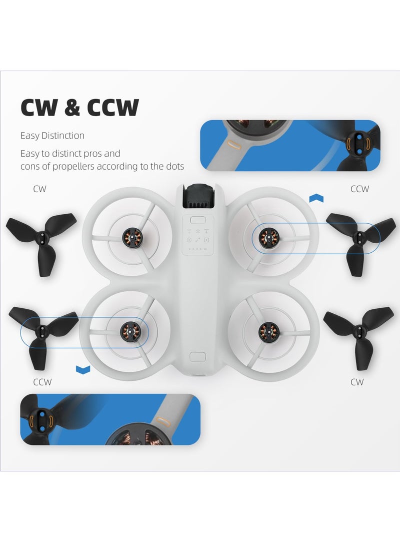 Propellers For DJI NEO Propellers Lightweight Drone Wing Quick Release Foldable Wings Drone Propellers (Black 2 Pair) - Image 4