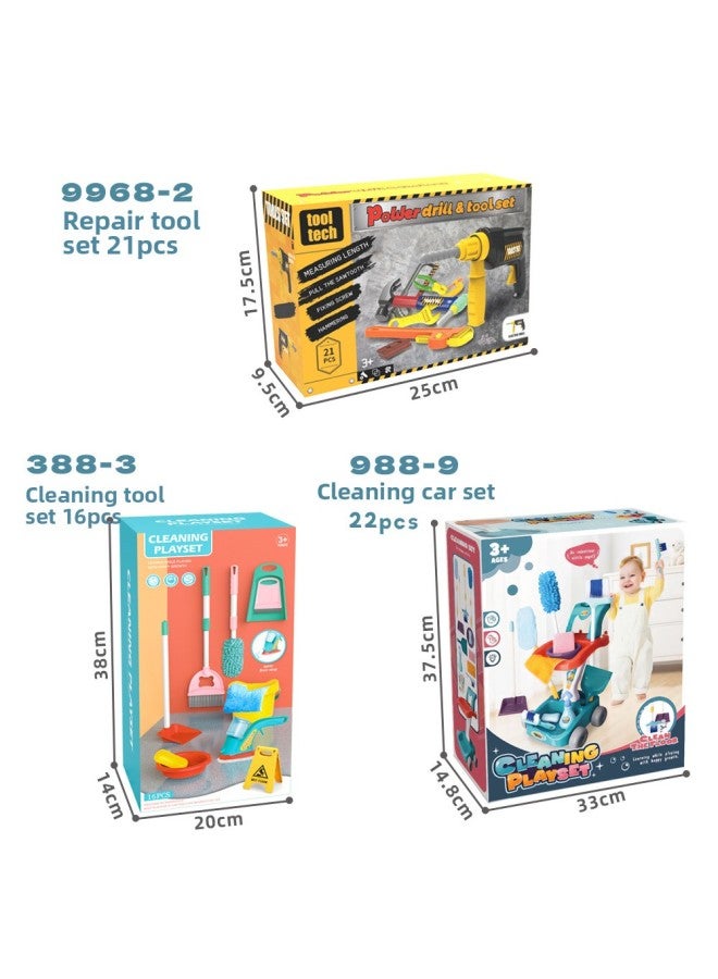 Play House Simulation Sanitary Ware Suit Toy Baby Cleaning Trolley Children's Toolbox Hot Sale-Color:Toolbox - Image 3