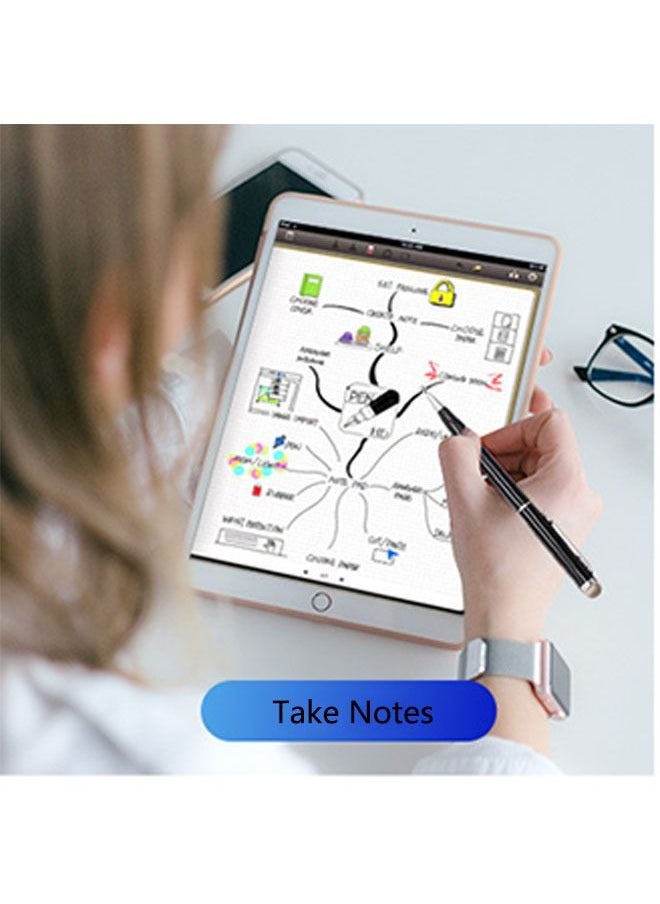 fonken - 2 In 1 Universal Stylus Pens for Touch Screens, 2-Piece High Sensitive Sensitivity & Precision Stylus, Capacitive Stylus with Pen clip, for All Universal Touch Screen Devices (Black&White) - Image 1