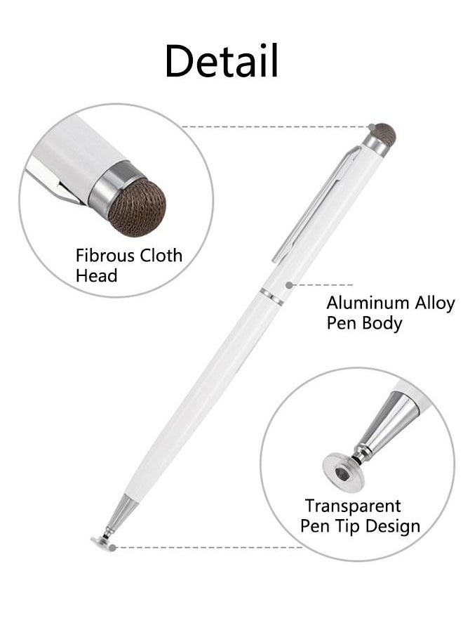 fonken - 2 In 1 Universal Stylus Pens for Touch Screens, 2-Piece High Sensitive Sensitivity & Precision Stylus, Capacitive Stylus with Pen clip, for All Universal Touch Screen Devices (Black&White) - Image 1