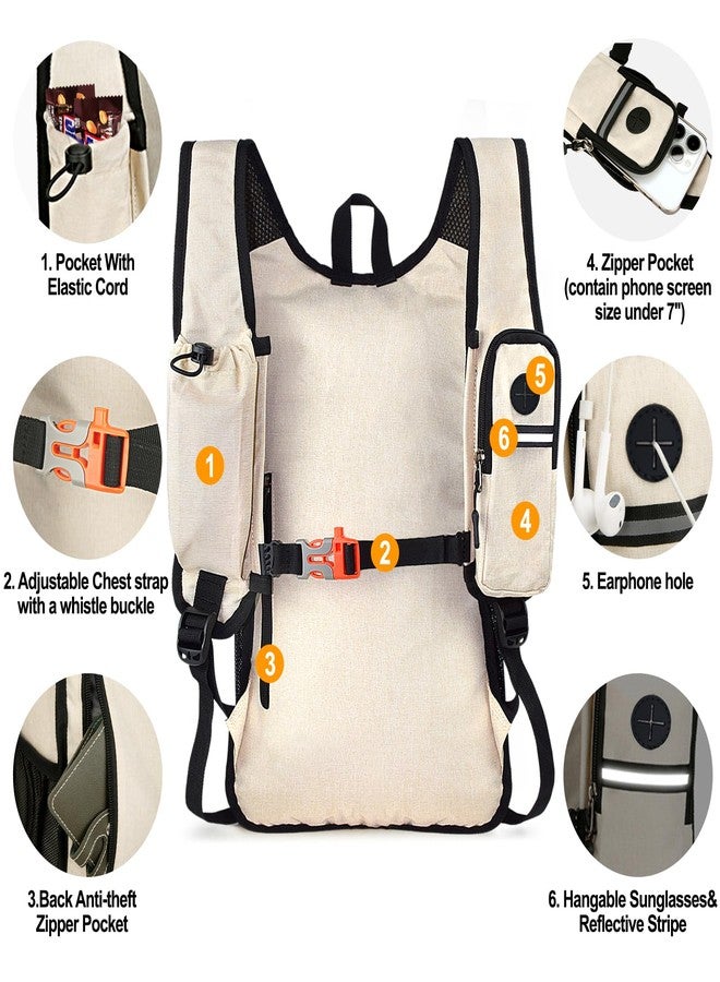 Seektop 15L Small Hiking Backpack for Women Men, Lightweight Hiking Packable Daypack with Phone Pocket for Travel Camping, Beige, 15 Liters, Hiking, Camping, Travel, Leisure - Image 4