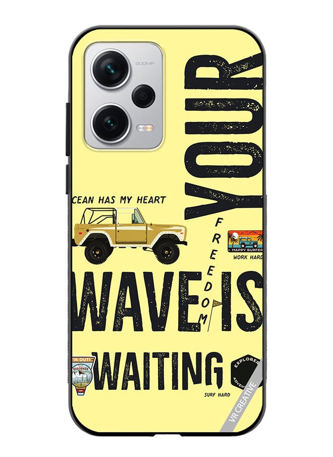 VR CREATIVE Protective Case Cover For Xiaomi Redmi Note 12 Pro Plus Your Wave Is Waiting Design Multicolour  - Image 1