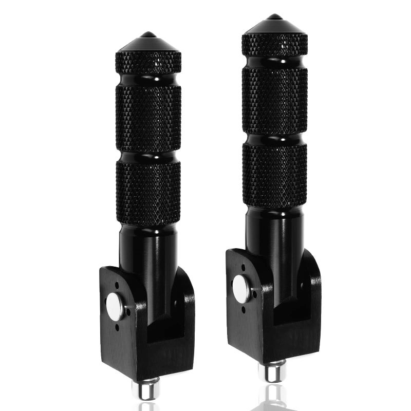 Tongze 8mm Universal Motorcycle Footpegs: Folding Passenger Foot Pegs with CNC Aluminum for Electric Motor Bicycle ATV Compatible with YAMAHA Honda Suzuki Kawasaki Ducati Aprilia